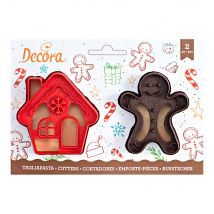 Emporte Pièce Mr Biscuit Et Maison Pain D’épices - Decoraparty
