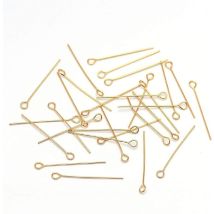 250 Tiges A Oeil Metal Dore 30 X 0,7 Mm - Creation Bijoux Perles - La boutique de Karine