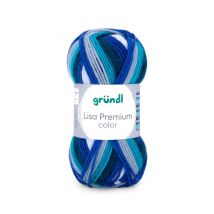 Fil À Tricoter Lisa Premium Color - Grundl - Certifiée Oeko-tex 24 Multicolore - Gründl