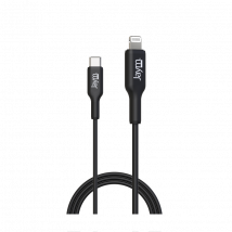 Jaym Câble De Charge Et Synchronisation De Donnée Usb-c / Lightning Mfi Pd 3.0 3a 1m Noir