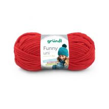 Fil À Tricoter Effet Velour Funny - Grundl - 100 Gr - Oeko-tex 11 Rouge - Gründl
