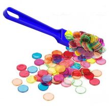 Baton Magnetique Bleu + 100 Pions De Loto - Ramasse Jetons - Kit Accessoires Bingo - Kim'Play