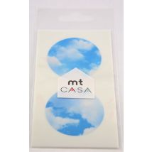 Masking Tape Casa Seal Sticker Rond En Washi Ciel - Blue Sky - MT Masking Tape