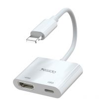 Adaptateur Vidéo H Pour Iphone 12 À 14 – Transmission 1080p Hd, Charge Simultanée, Port Lightning - Yesido