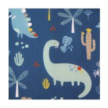Tissu Coton Enfant Dinosaures Jurassic World Indigo Bleu Vendu Au Mètre - Distrifil