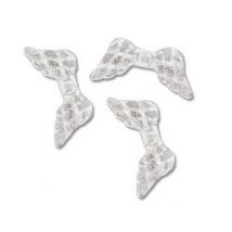 20 Perles D'Espacement Intercalaires Forme Ailes D'Anges Acrylique Transparent 20 X 9 Mm - Creation Bijoux - La boutique de Karine