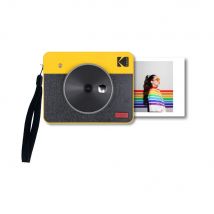 Kodak Square Cam & Print C300retro Yellow: Imprimez L'Instant En Style Rétro Avec Des Photos 4pass (3 X 3) Depuis Votre Appareil Mobile - Kodak