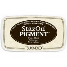Encreur Stazon Pigment - Piano Black - 7,6 X 3,5 Cm - Tsukineko Scrapbooking