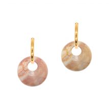 Boucles D'Oreilles Blima En Pierres Agate Indienne - Sloya