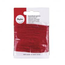 Cordon En Coton, Ciré, 1mm, Carte 20 M, Rouge - Rayher