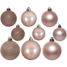 Mixte 20 Boules Incassable Rose Poudré - Paillette-mat-brillant - Annikids