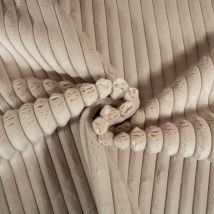 Tissu Doudou Côtelé D'Ameublement 15 Mm Uni Beige - Craftine