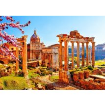 Puzzle 1000 Pièces - Roman Ruins In Spring, Italy - Bluebird Puzzle