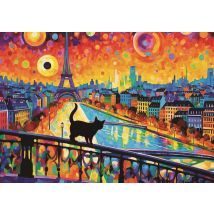 Puzzle 1000 Pièces - Chat À Paris - Trefl