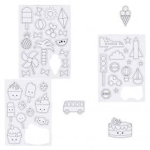 44 Magnets Blancs À Décorer - Creotime