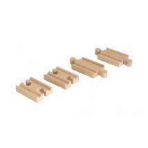 33393 Lot 4 Mini Rails Double Mâle Double Femelle - Brio
