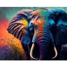 Kit Diamond Painting Eléphant 40 X 50 Cm - Megacrea DIY