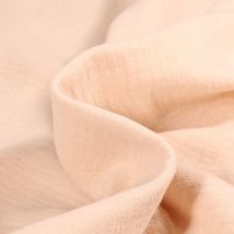 Tissu Double Gaze De Coton Uni Blanc Cassé - Craftine