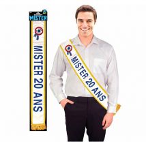 Echarpe - Mister 20 Ans - Déguisement - Fête - Anniversaire - Studio H