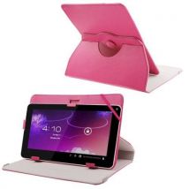 Housse Compatible Pour Tablette Tactile 9 Pouces Support 360 Simili Cuir Magenta Yonis - Yonis