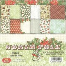 36 Papiers Imprimés Scrapbooking 15 X 15 Cm Craft & You North Pole - Craft and you design