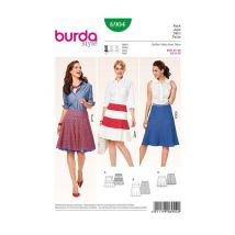 Patron Burda 6904 Jupe Du 34 Au 46 Taille N°fr 34-46