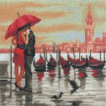 Crystal Art Kit Tableau Broderie Diamant 30x30cm Venise Romantique - Crystal Art
