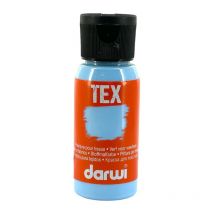 Peinture Pour Tissus - Bleu Ciel - Opaque - Peinture À L'Eau - Tex - Darwi - 50ml