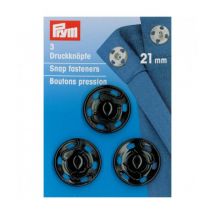 Boutons Pression À Coudre 21 Mm Noirs - Prym Noir