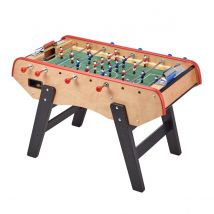 Baby-foot Adulte Luxe En Bois - Barres Télescopiques - 2 À 4 Joueurs - 3 Balles Liège Inclues - Kangui