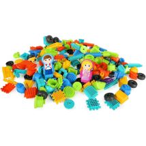 Bloko – Sac De 200 Bloko Et 2 Figurines Famille – Dès 12 Mois – Fabriqué En Europe – Jouet De Construction 1er Âge – 503508 - Bloko