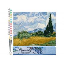 Peinture Par Numéro Figured'art - Van Gogh - Ciel - Kit De Loisir Créatif Diy Numéro D'Art Complet - 40x50cm Sans Châssis En Bois