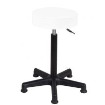 Tabouret Caisse Comptoir Simili Rembourré Pivotant Hauteur Réglable 61-81 Yé+ (blanc Noir) - Kayelles