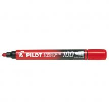 Marqueur Permanent Sca 100 Pointe Ogive Fine/moyenne Rouge Pilot - Pilot