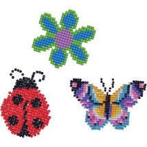 Diamond Dotz, Fleur, Papillon, Coccinelle, Dim. 18x10 Cm, 1 Pq.