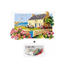 Kit Canevas Modèle Maison Bretonne 30 X 40 Cm Seg De Paris - SEG