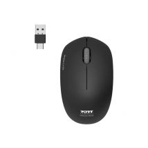 Port Connect Souris Sans Fil Pc Wireless 2.4 Ghz Collection 2 Pour Ordinateur - Capteur Optique 1600 Dpi - 3 Boutons - Compact. Ambidextre & 