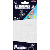 18 Stickers Rétro-réfléchissants - Géométrie - Résistants Et Imperméables - Global Gift