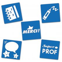 Pochoirs Cadeau Maitresse 10 X 10 Cm 5 Pièces - Megacrea DIY