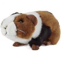 Peluche Cochon D'Inde Blanc Brun Et Noir 18 Cm - Living Nature - Living nature