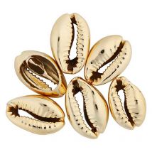 6 Perles Coquillage 20 Mm - Doré - Creotime