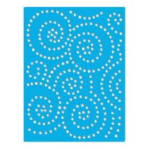 Pochoir Plastique Souple Réutilisable 18,5 X 14,5 Cm Fabrika Decoru Spirale De Points 450 - FABRIKA DECORU