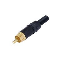 Neutrik Connecteur Droit Rca Mâle Compatible Au Câble O.d. 3,5mm À 6,1mm Noir / Or