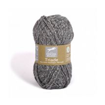 Pelote De Laine Et Coton À Tricoter Triade - Cheval Blanc 089 Gris