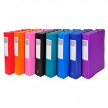 Boite De Classement Exabox Dos 60mm Polypropylène 7/10e Opak - A4 - Couleurs Assorties - X 8 - Exacompta