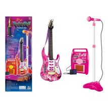Guitare Électronique Rose Avec Microphone Et Amplificateur Pour Enfants - D toys
