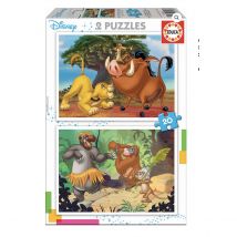 2 Puzzles De 20 Pieces Disney Animaux - Educa Borras