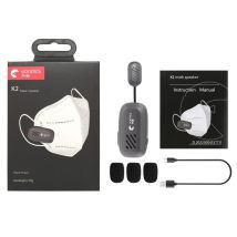 Microphone Sans Fil Portable Pratique Avec Son Clair Et Puissant Pour Masque Gris Yonis - Yonis
