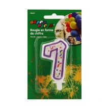Bougie Anniversaire Chiffre 7 - Darda