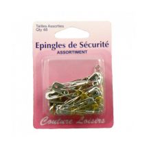 Epingles De Sécurité Nickel Et Laiton Assort. X 48 - Distrifil Argent